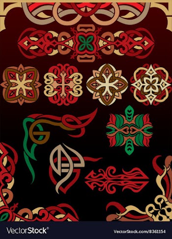 Retro Element Icon Set vector image