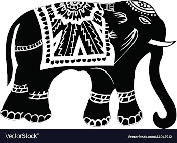 retro elephant silhouette