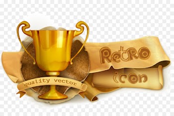 Retro fine ribbon trophy 
