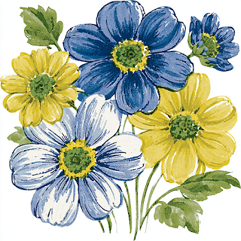 Retro Floral Casserole Dish Sticker Clip Art