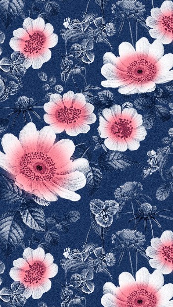 Retro floral pattern iPhone wallpaper, | Free Photo - rawpixel