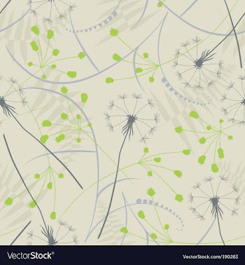  					Retro floral seamless background with dandelions vector image														