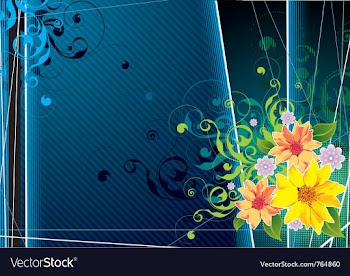  					Retro floral vector image														