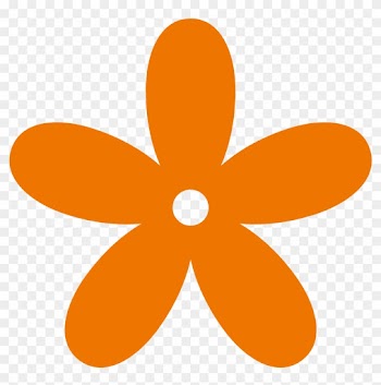 Retro Flower 8 Color Colour Dark Orange 2 Peace Xochi - Flower Clipart Png