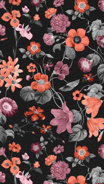 Retro flower pattern phone wallpaper, | Free Photo - rawpixel