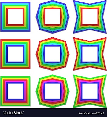 Retro Frame Set vector image