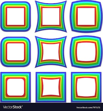 Retro Frame Set vector image