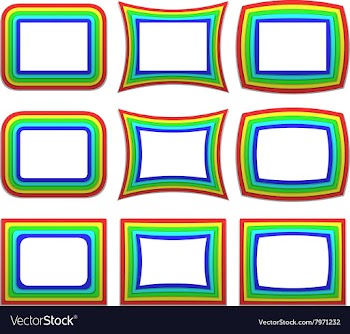 Retro Frame Set vector image