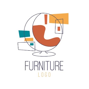 Retro furniture logo Free Vector