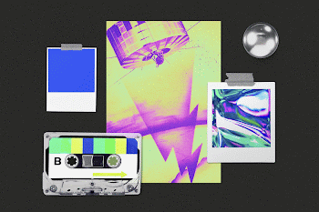 Retro future mood board, colorful | Free Photo - rawpixel