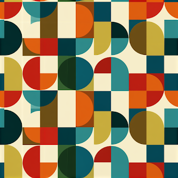 Retro Geometric Print Pattern