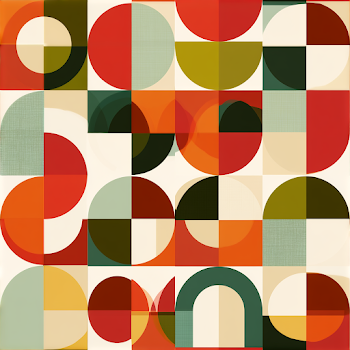 Retro Geometric Print Pattern