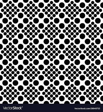 Retro geometrical black and white abstract dot vector image