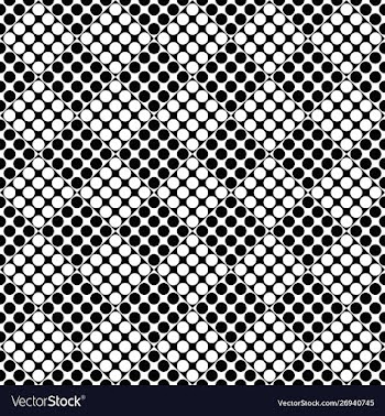 Retro geometrical black and white abstract dot vector image