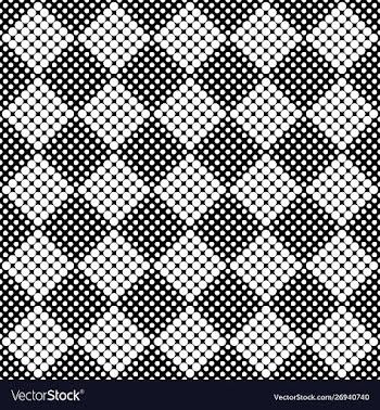 Retro geometrical black and white dot pattern vector image