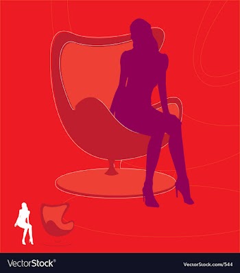 Retro girl vector image