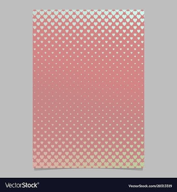 Retro gradient heart pattern flyer template vector image