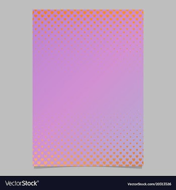 Retro gradient heart pattern flyer template vector image