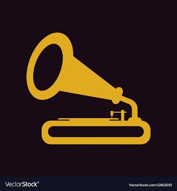 Retro gramophone vector image