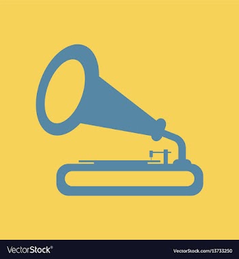 Retro gramophone vector image