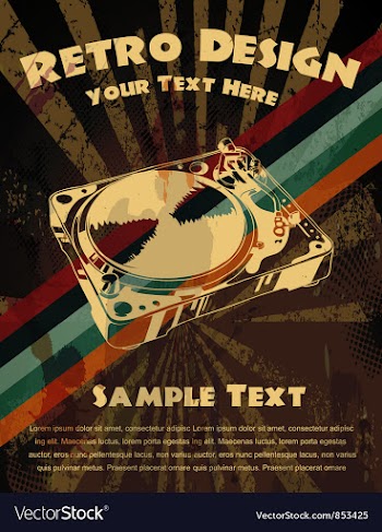 Retro grunge concert poster vector image