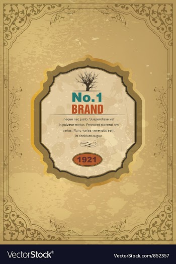 Retro grunge label vector image