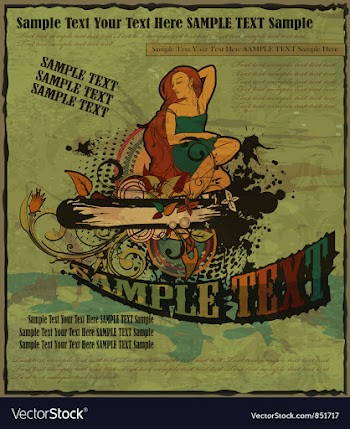 Retro grunge poster vector image