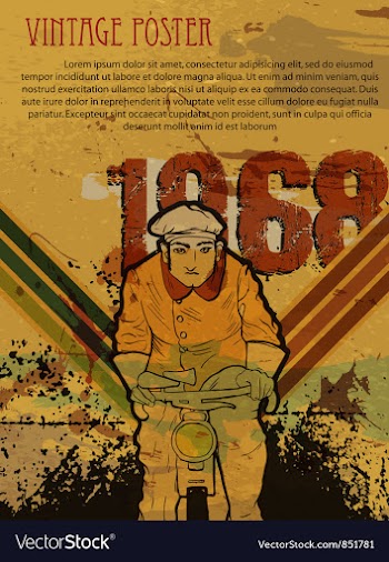 Retro grunge poster vector image
