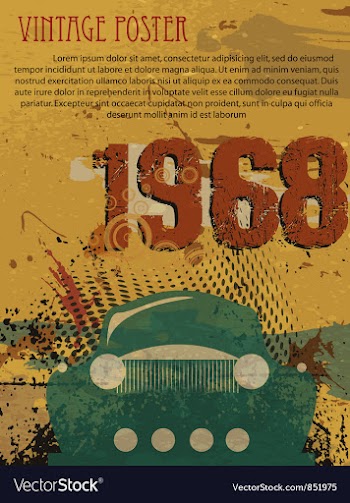Retro grunge poster vector image