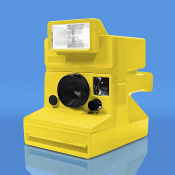 Retro instant film camera, yellow | Free Photo - rawpixel