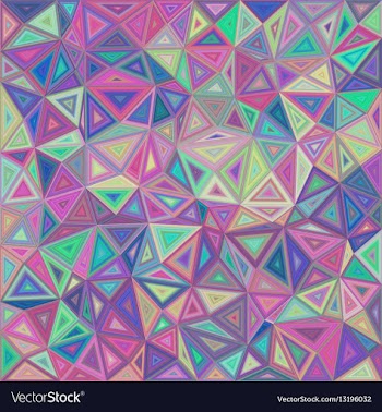Retro irregular triangle mosaic background vector image