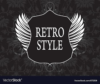 Retro label with shield vector image