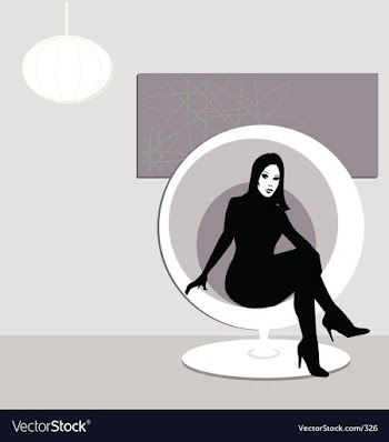 Retro lady vector image