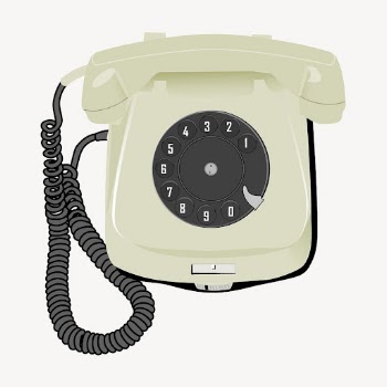 Retro landline telephone collage element, | Free Vector - rawpixel