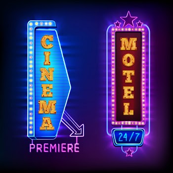 Retro light vertical signs