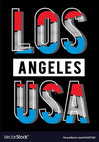  					Retro los angeles usa vector image														