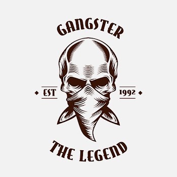Retro mafia logo Free Vector
