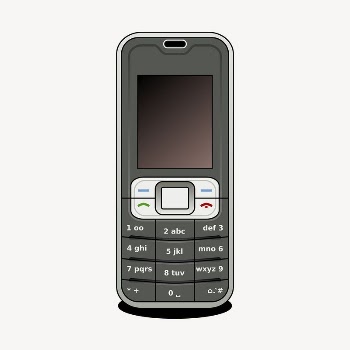 Retro mobile phone clipart, digital | Free Photo - rawpixel