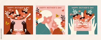 Retro Mother's Day card template