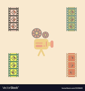 Retro movie frame collection vector image