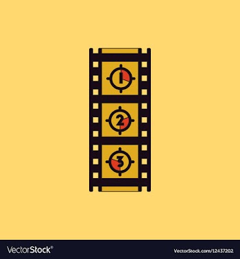 Retro movie frame in flat vector image