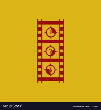 Retro movie frame in flat vector image