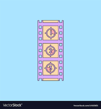 Retro movie frame in flat vector image