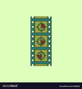 Retro movie frame in flat vector image