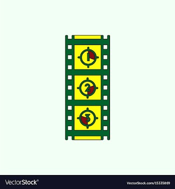 Retro movie frame in flat vector image