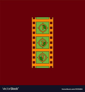 Retro movie frame in flat vector image