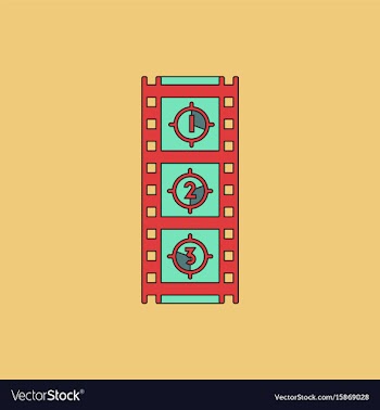 Retro movie frame in flat vector image