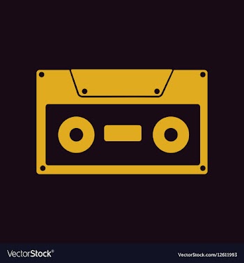 Retro music cassette vector image