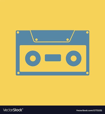 Retro music cassette vector image
