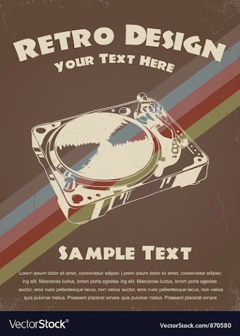 Retro music poster vector image
